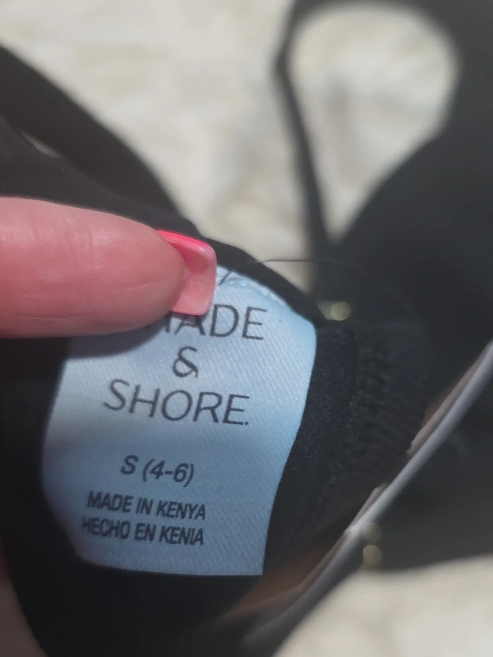 NWT  Shade & Shore Ribbed Tab Bralette Bathing Suit Top- S Or 4/6